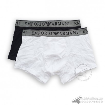Quần lót nam EA Endurance Stretch Cotton Trunk 2-pack Black/White